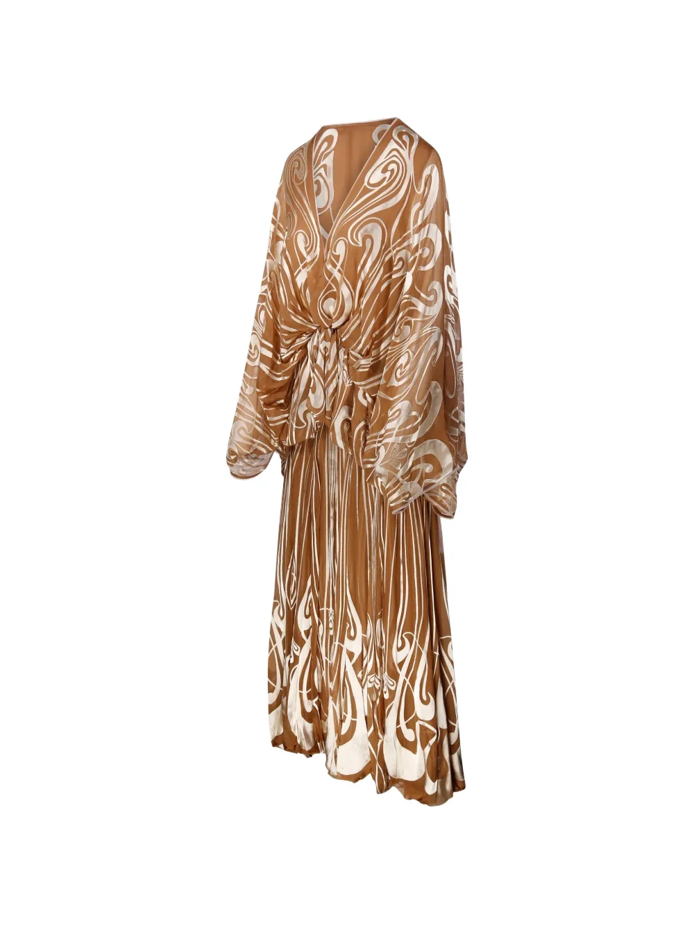 ZIMMERMANN Momentum Burnout Bubble Gown pleated midi dress Bruin