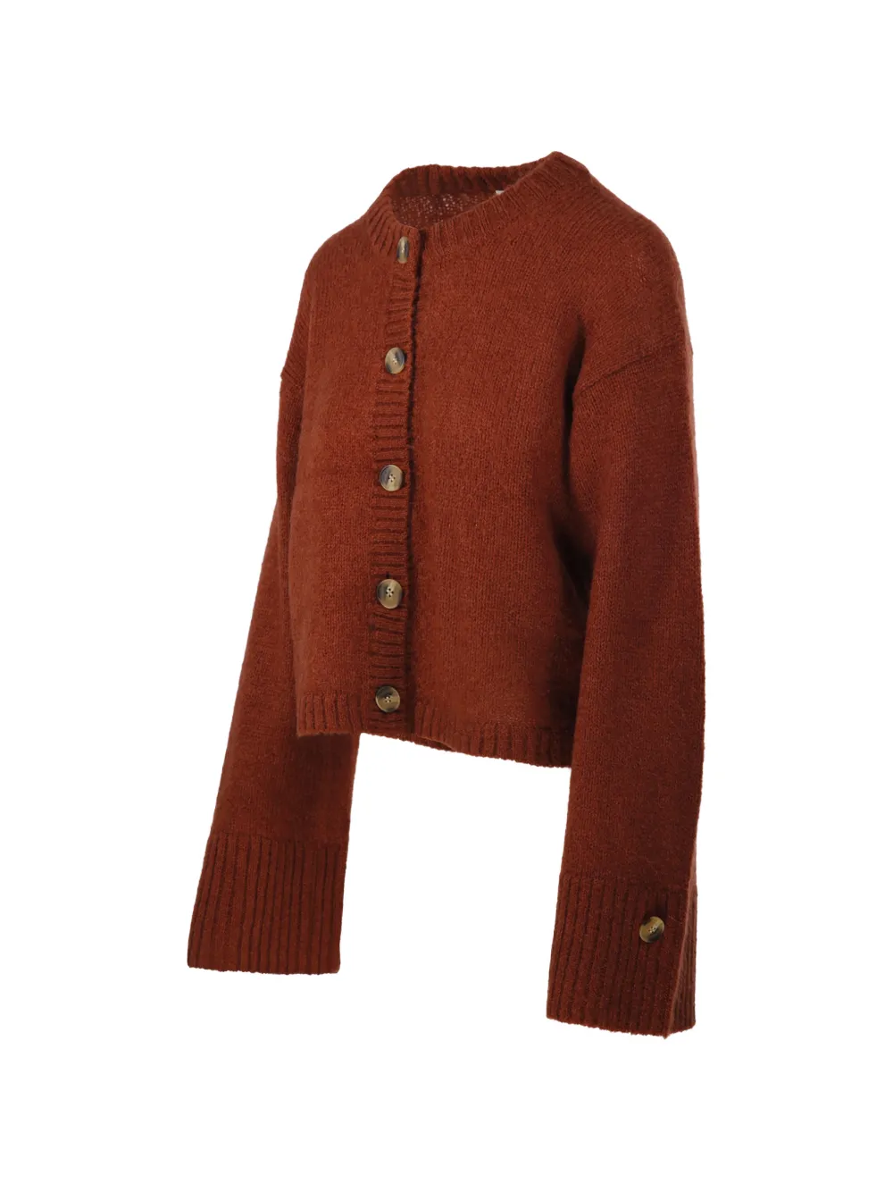 By Malene Birger Cierrou button-up ribbed cardigan Rood