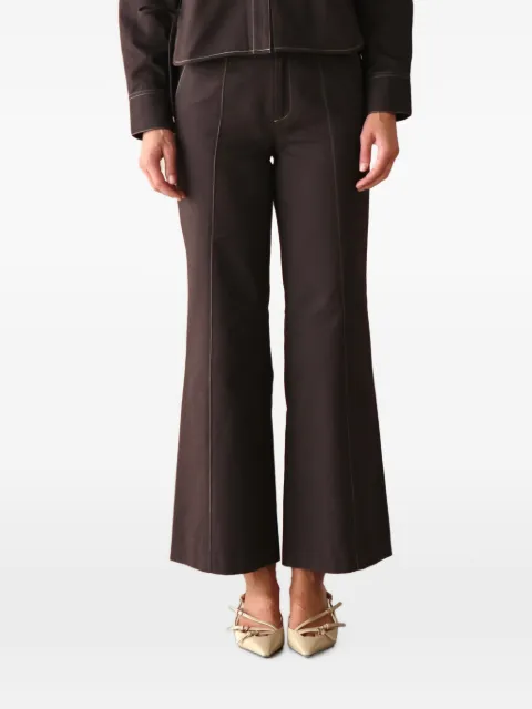 HEVRON Verena contrast-stitch trousers
