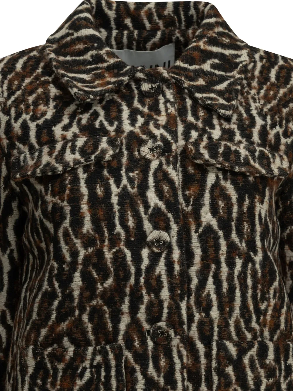 GANNI leopard blazer Bruin