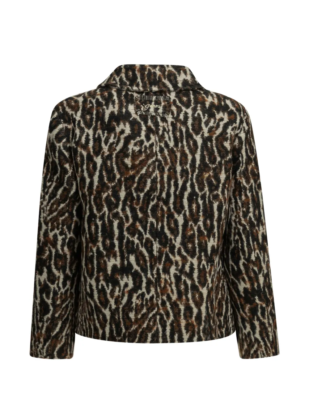 GANNI leopard blazer Bruin