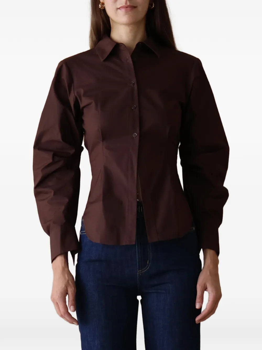 HEVRON Drexel pleated-sleeve shirt