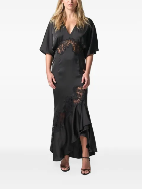 JBQ vestido largo Aralyn con detalle de encaje y volantes