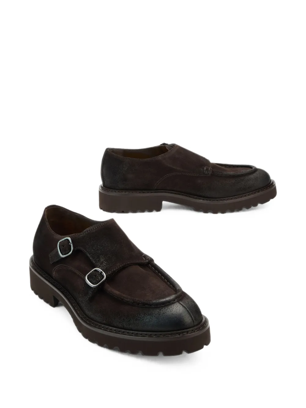Doucal's Philadelphia double-strap buckle-fastening monk shoes Bruin