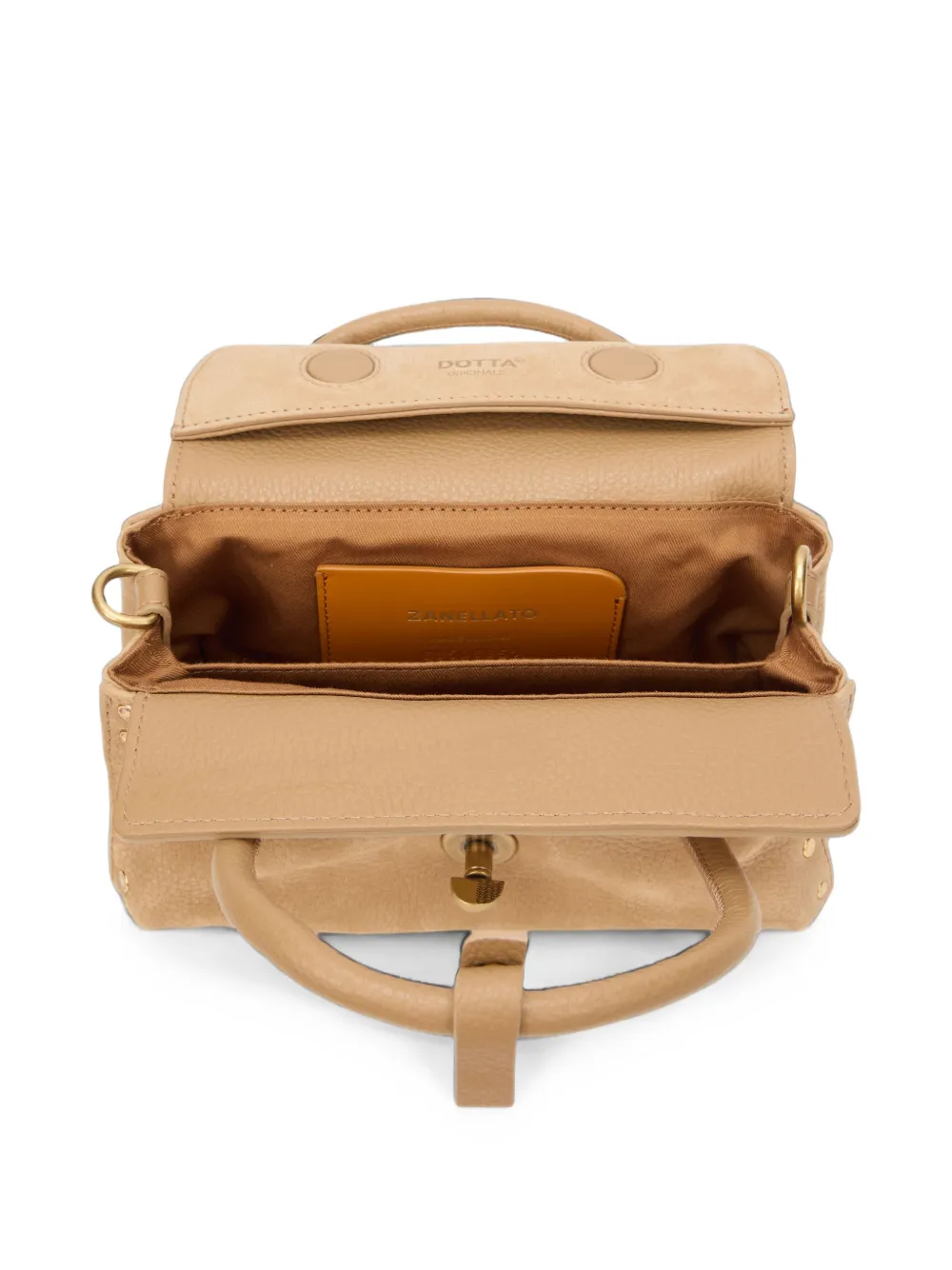 Zanellato Moretta shopper verfraaid met studs Beige