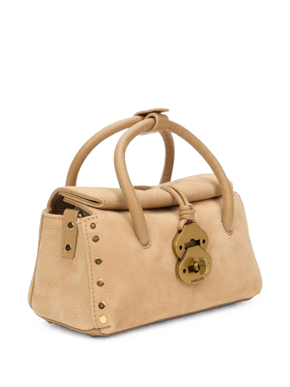 Zanellato Moretta shopper verfraaid met studs Beige