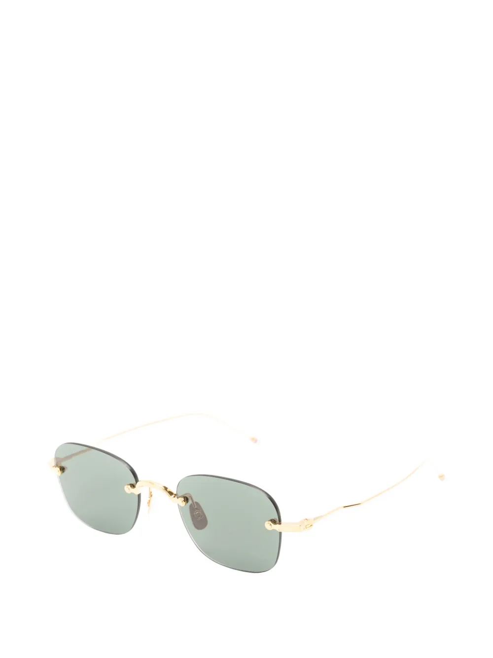 Thom Browne Eyewear rimless rectangle-frame sunglasses Goud