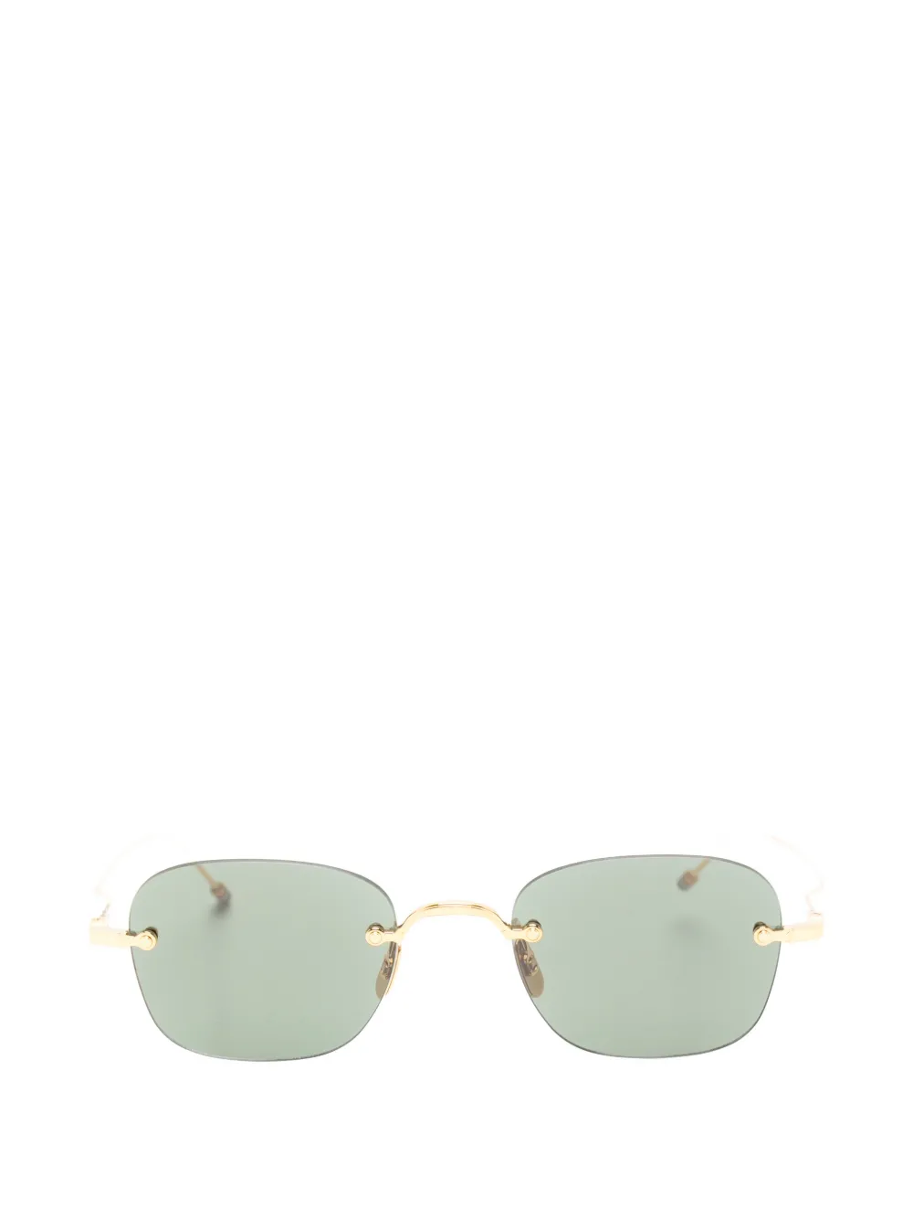 Thom Browne Eyewear rimless rectangle-frame sunglasses Goud