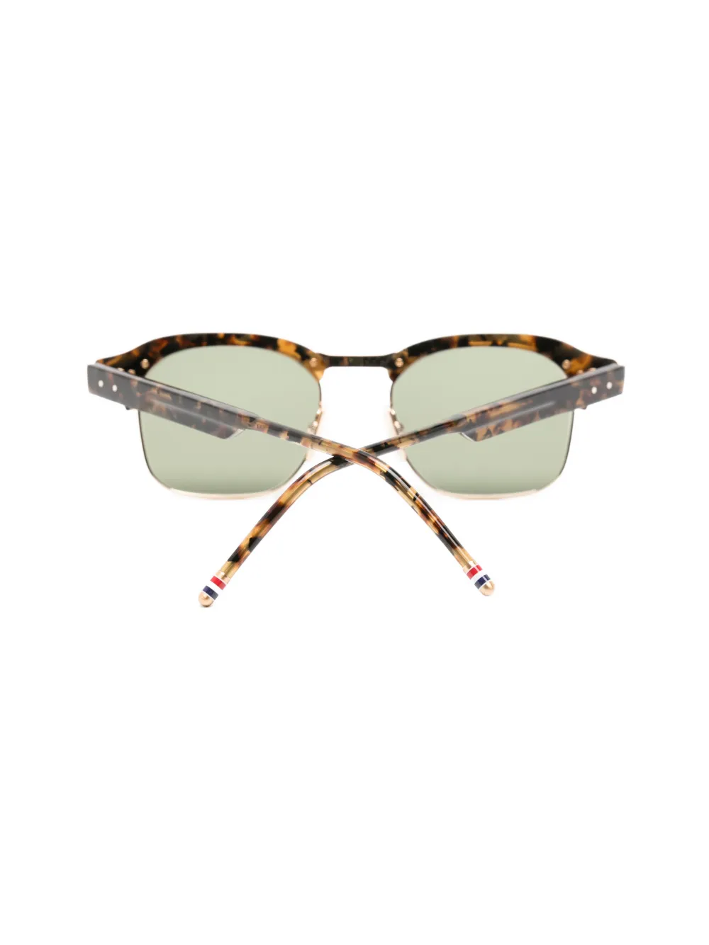 Thom Browne Eyewear tortoiseshell-effect square-frame sunglasses Bruin