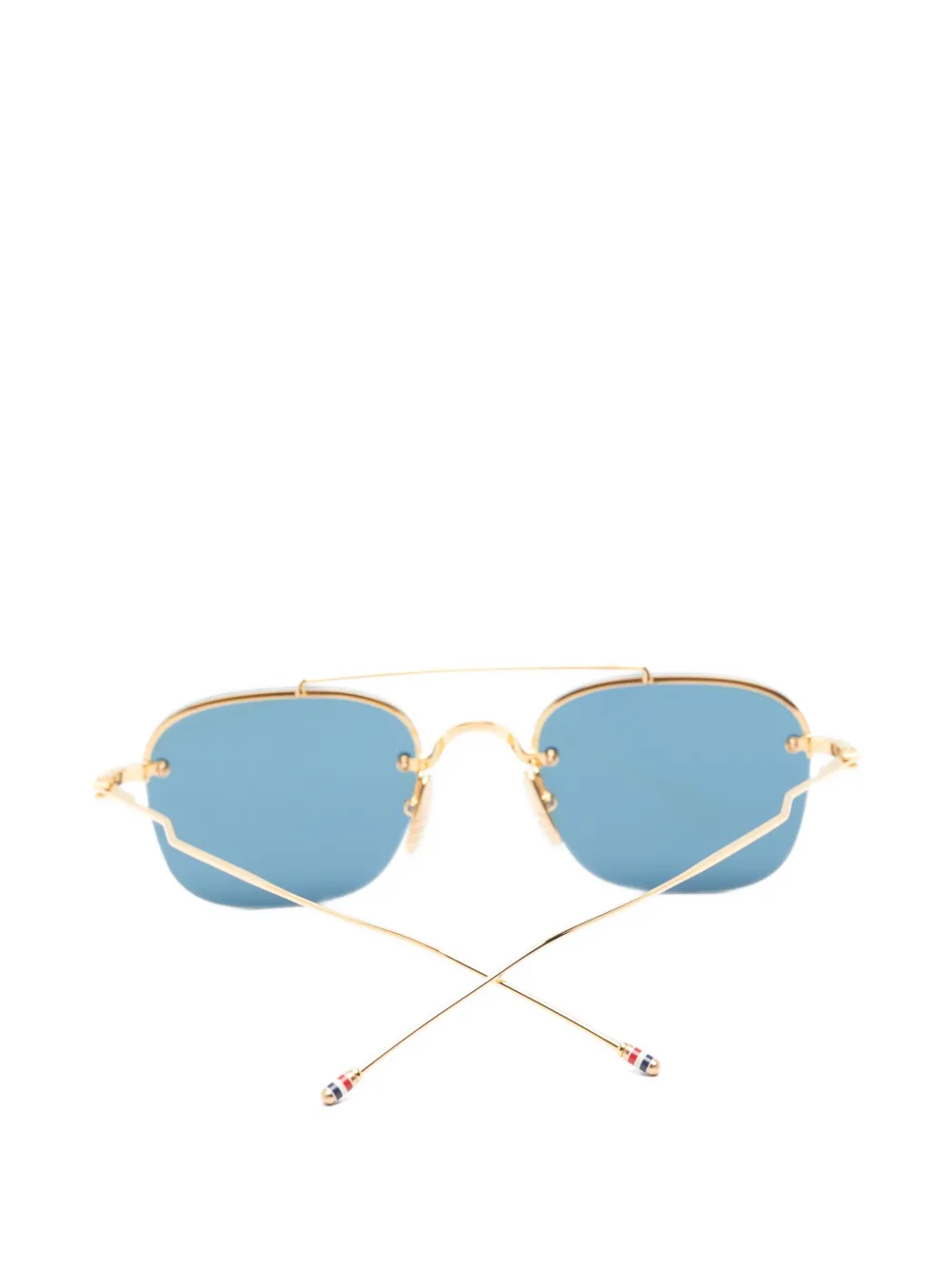Thom Browne Eyewear geometric-frame sunglasses Goud
