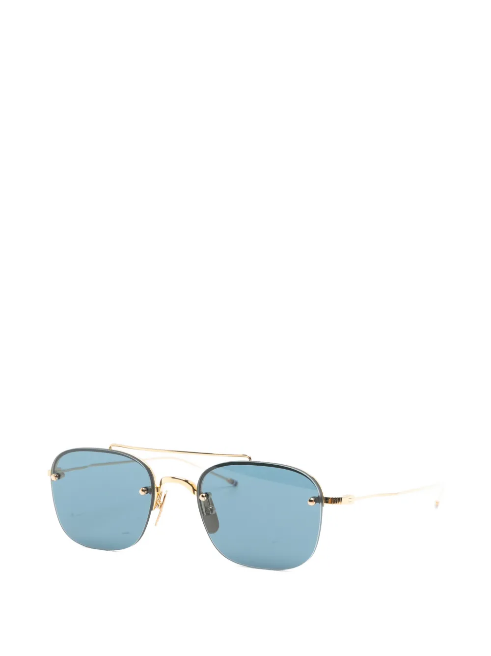 Thom Browne Eyewear geometric-frame sunglasses Goud