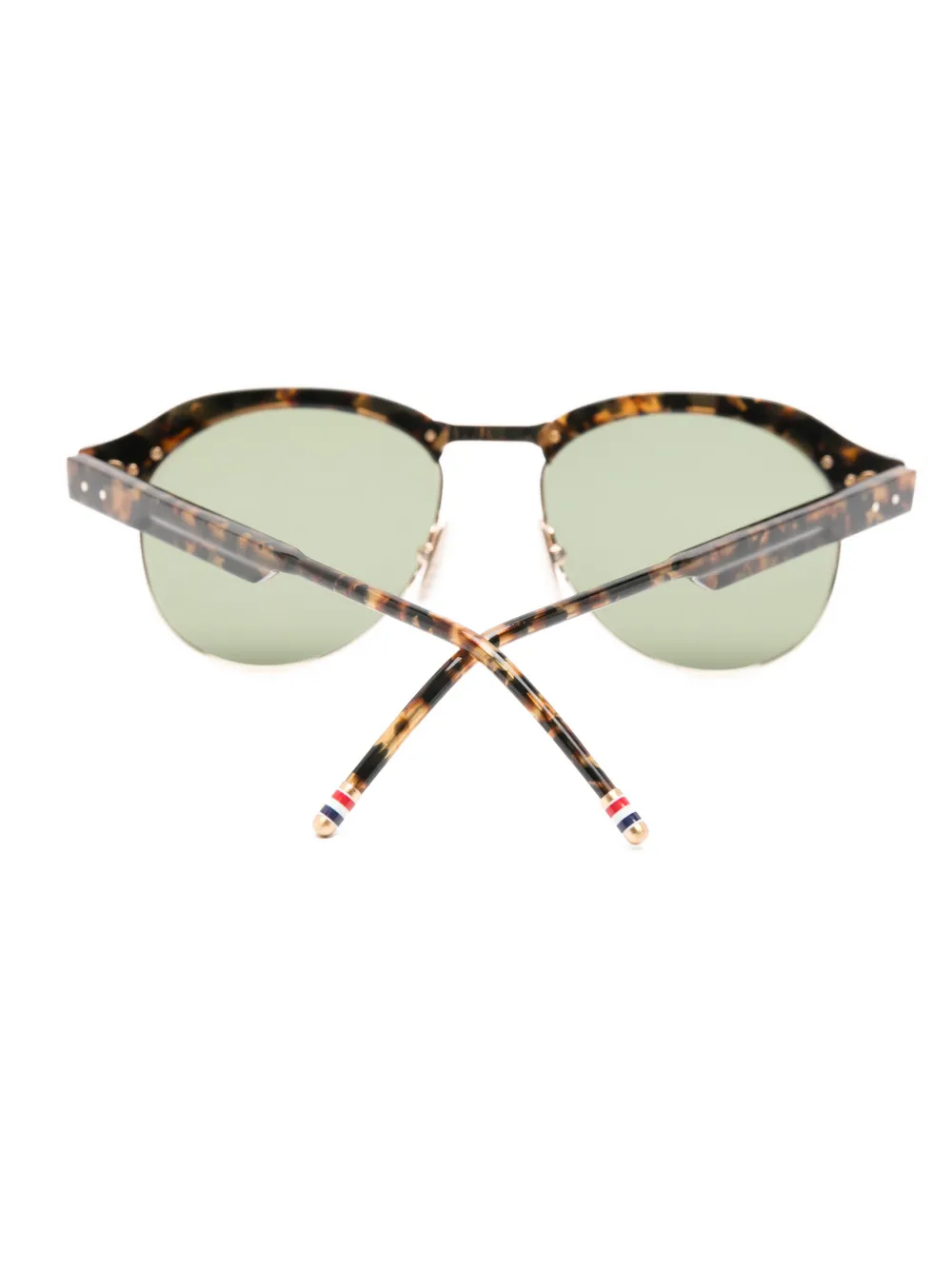 Thom Browne Eyewear tortoiseshell-effect browline-frame sunglasses Bruin