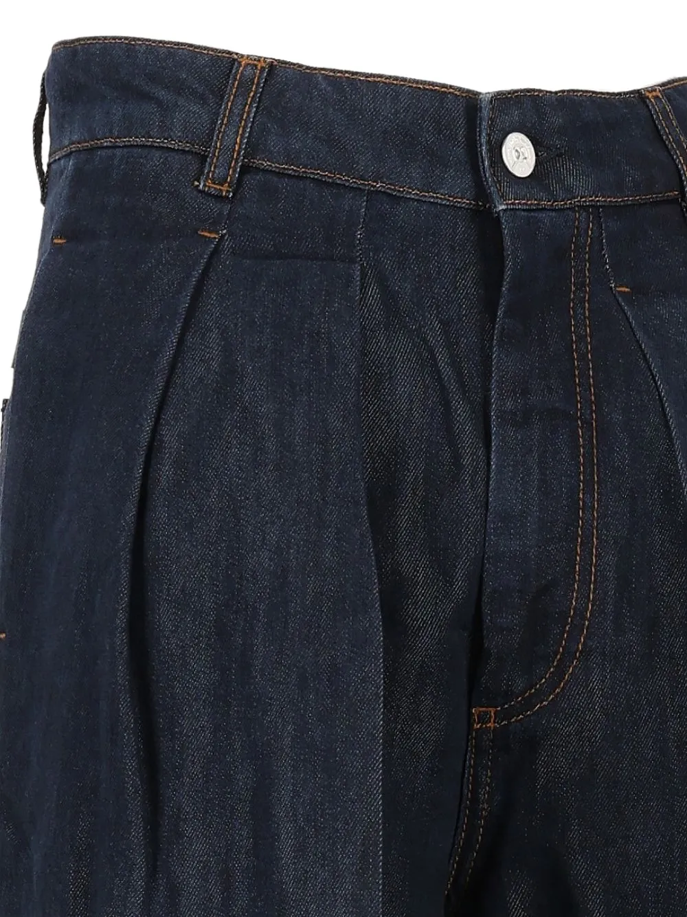 Nine In The Morning Giordana jeans met plooien Blauw