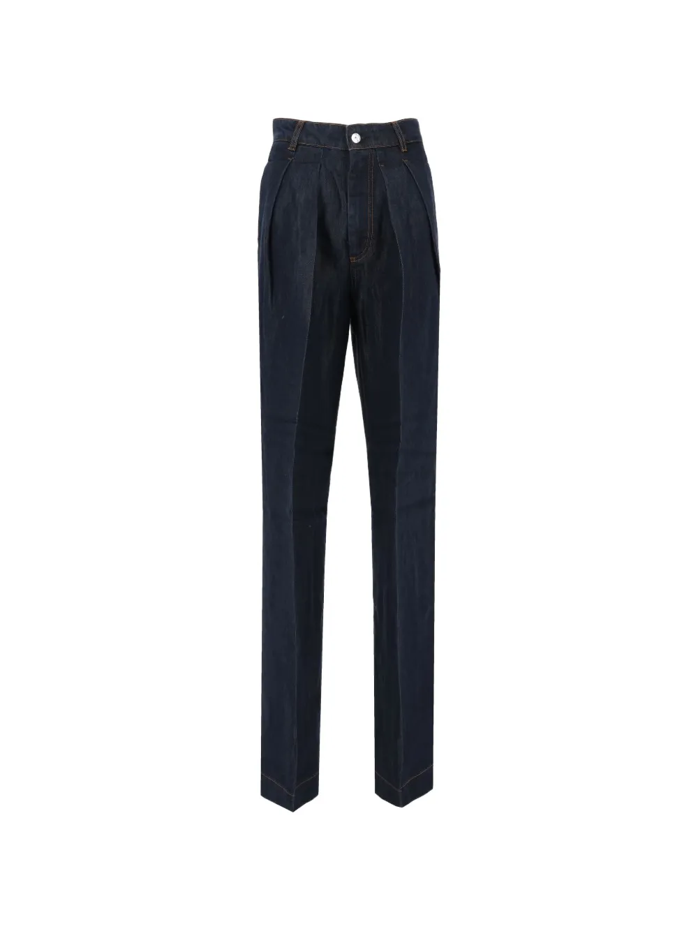 Nine In The Morning Giordana Pleated Jeans In Blue