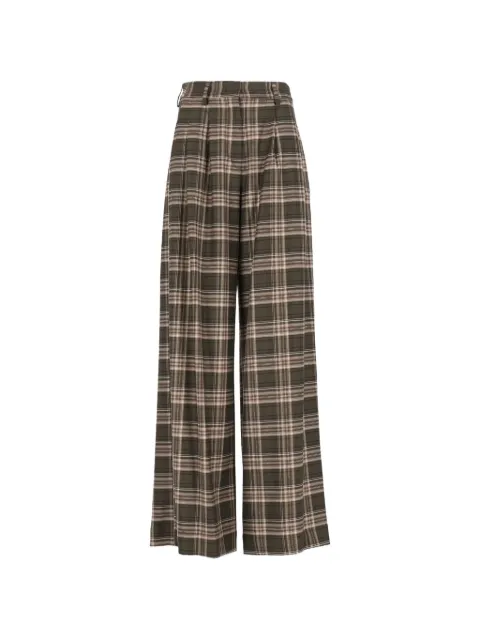 Al Duca D’Aosta 1902 check-pattern wide-leg trousers