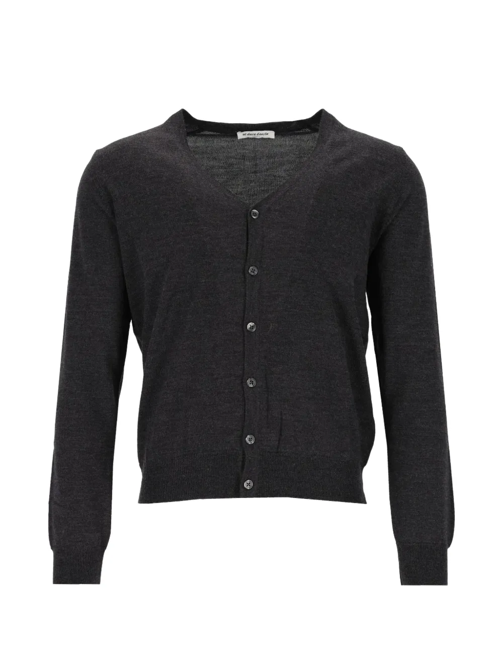 Al Duca D’Aosta 1902 fine-knit button-up cardigan - Grey