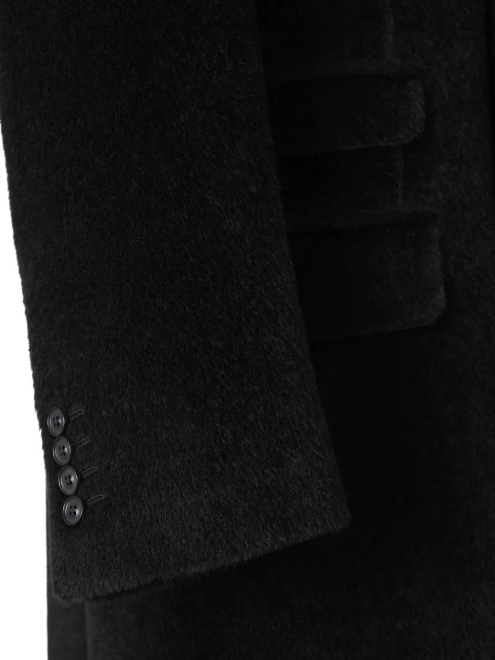 Canali peak-lapel double-breasted coat Zwart
