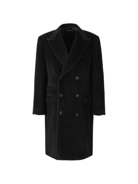 Canali peak-lapel double-breasted coat