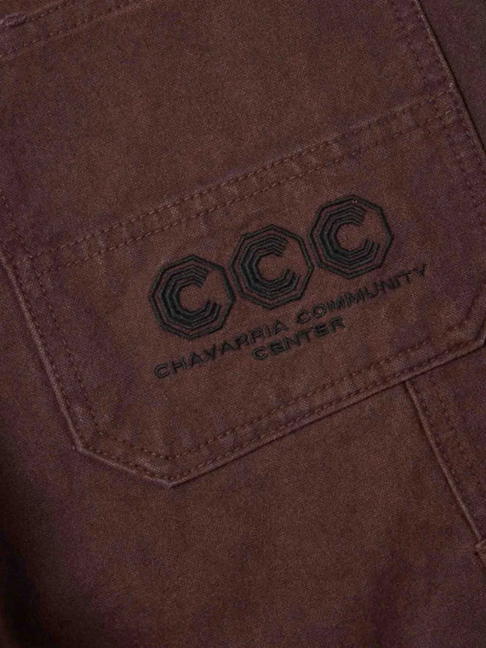 Willy Chavarria Broek met geborduurd logo Bruin