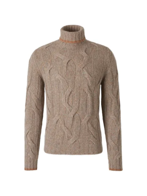 Fedeli cable-knit roll-neck sweater
