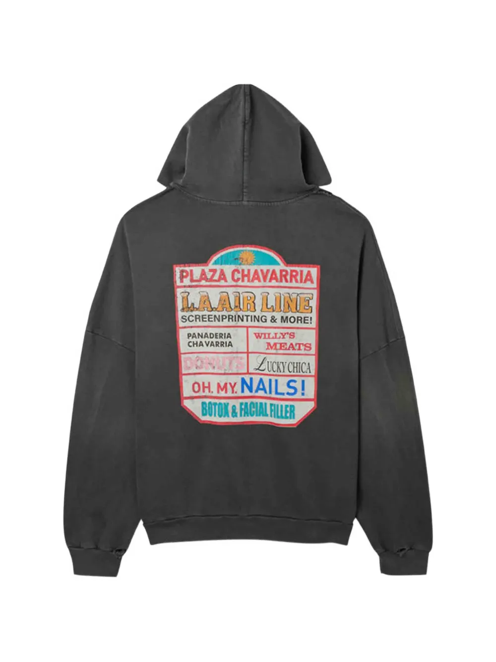 Willy Chavarria Plaza hoodie met grafische print en rits Grijs