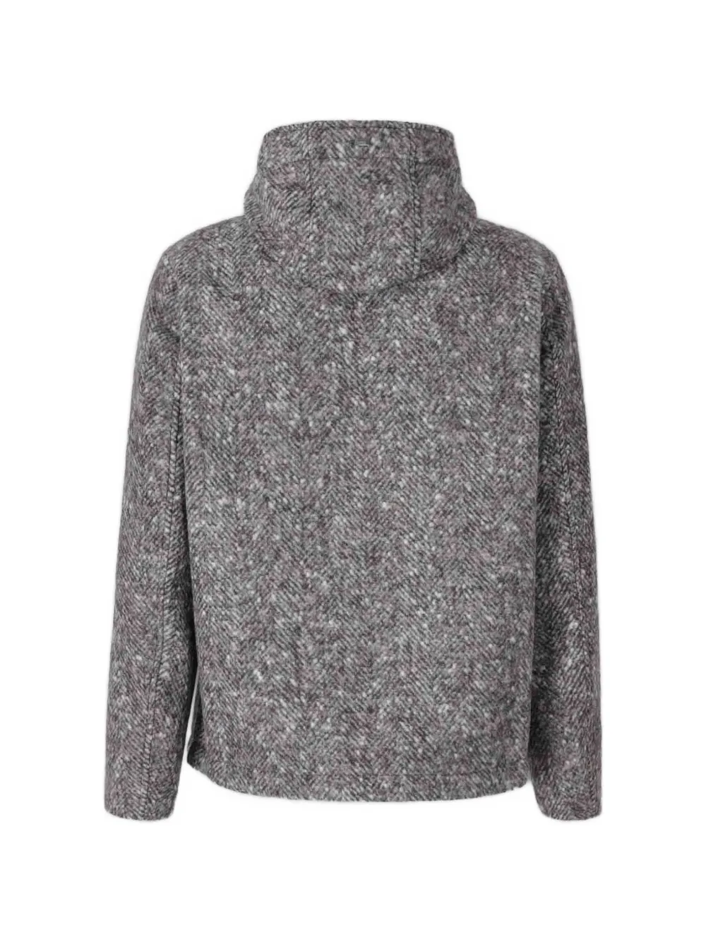 Herno herringbone-pattern hooded jacket Grijs