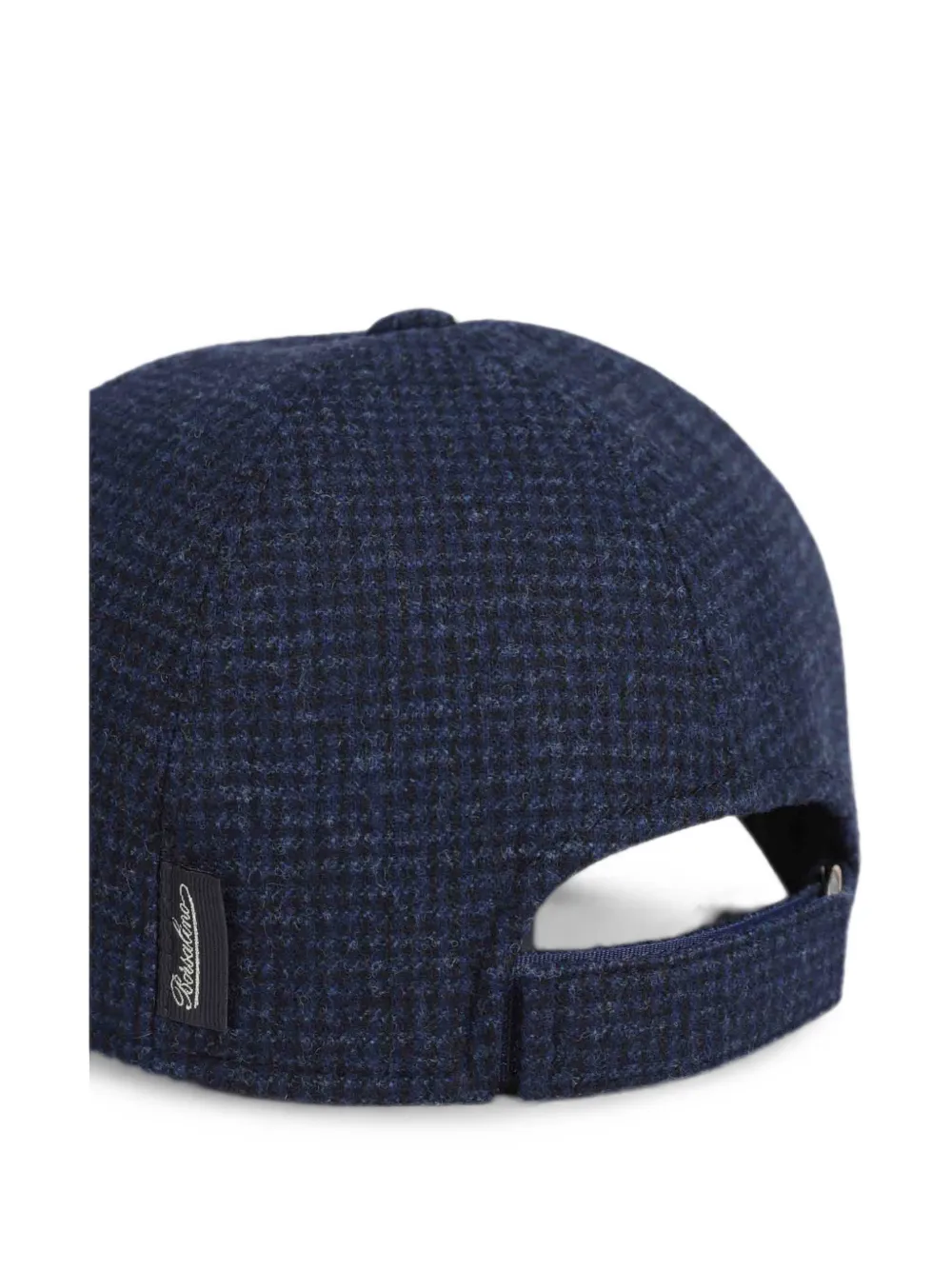Borsalino Hiker houndstooth wool baseball cap Blauw