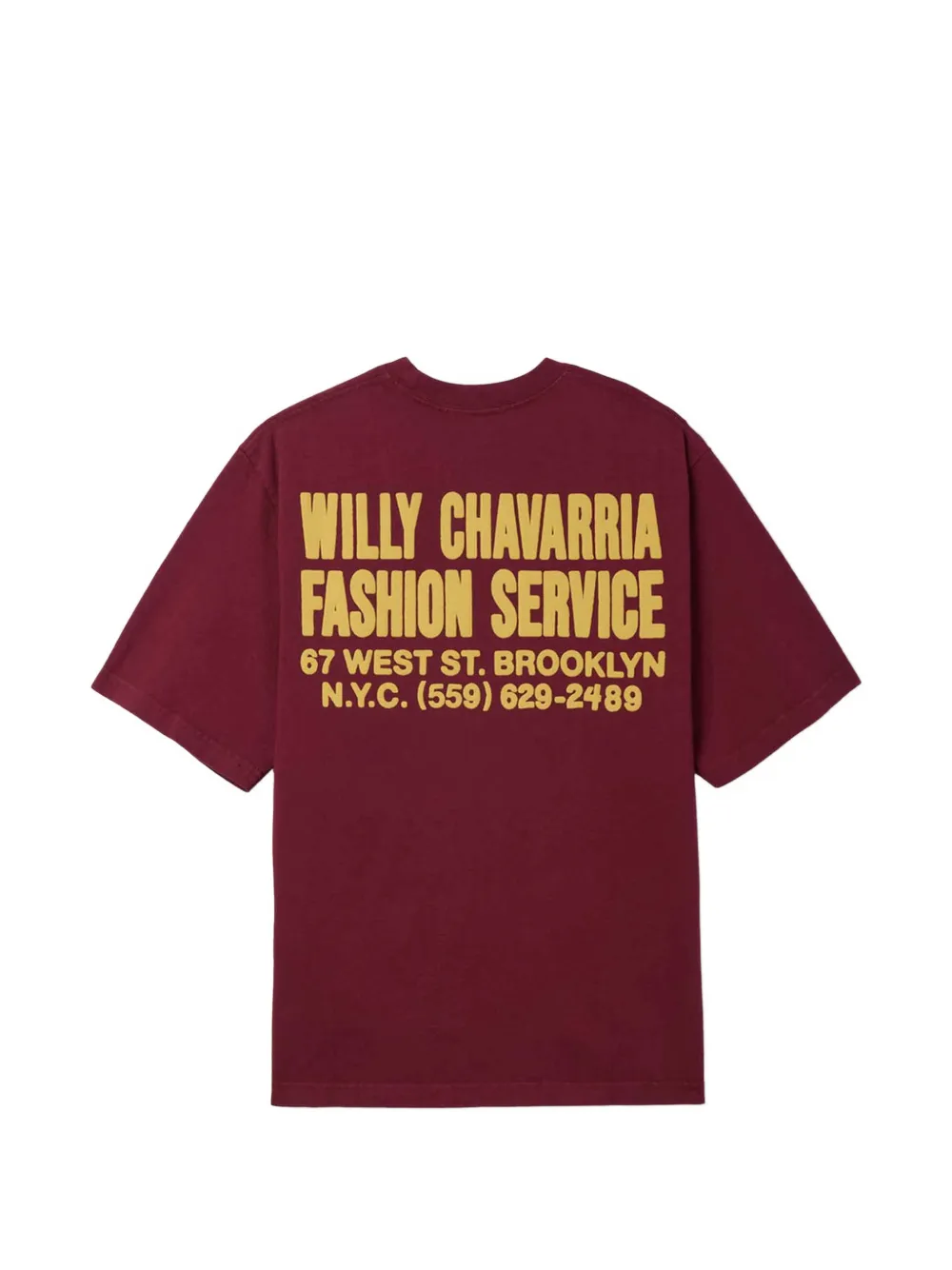 Willy Chavarria Fashion Services T-shirt met grafische print Rood