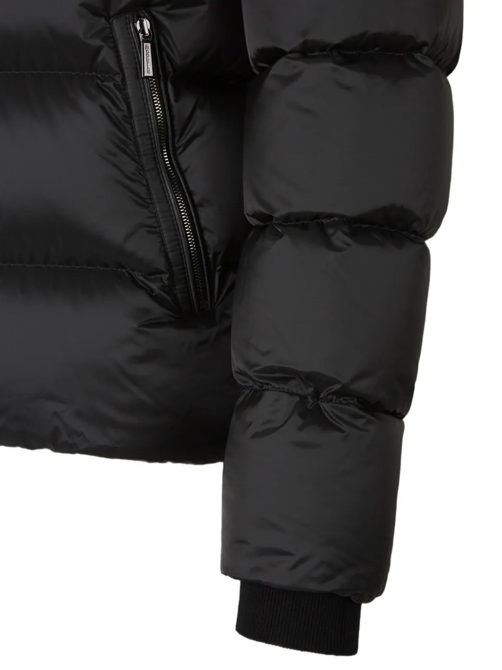 Moorer quilted-hooded padded jacket Zwart