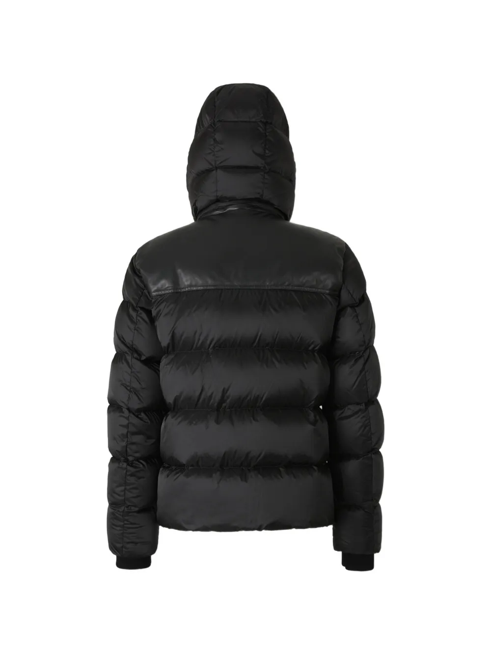 Moorer quilted-hooded padded jacket Zwart