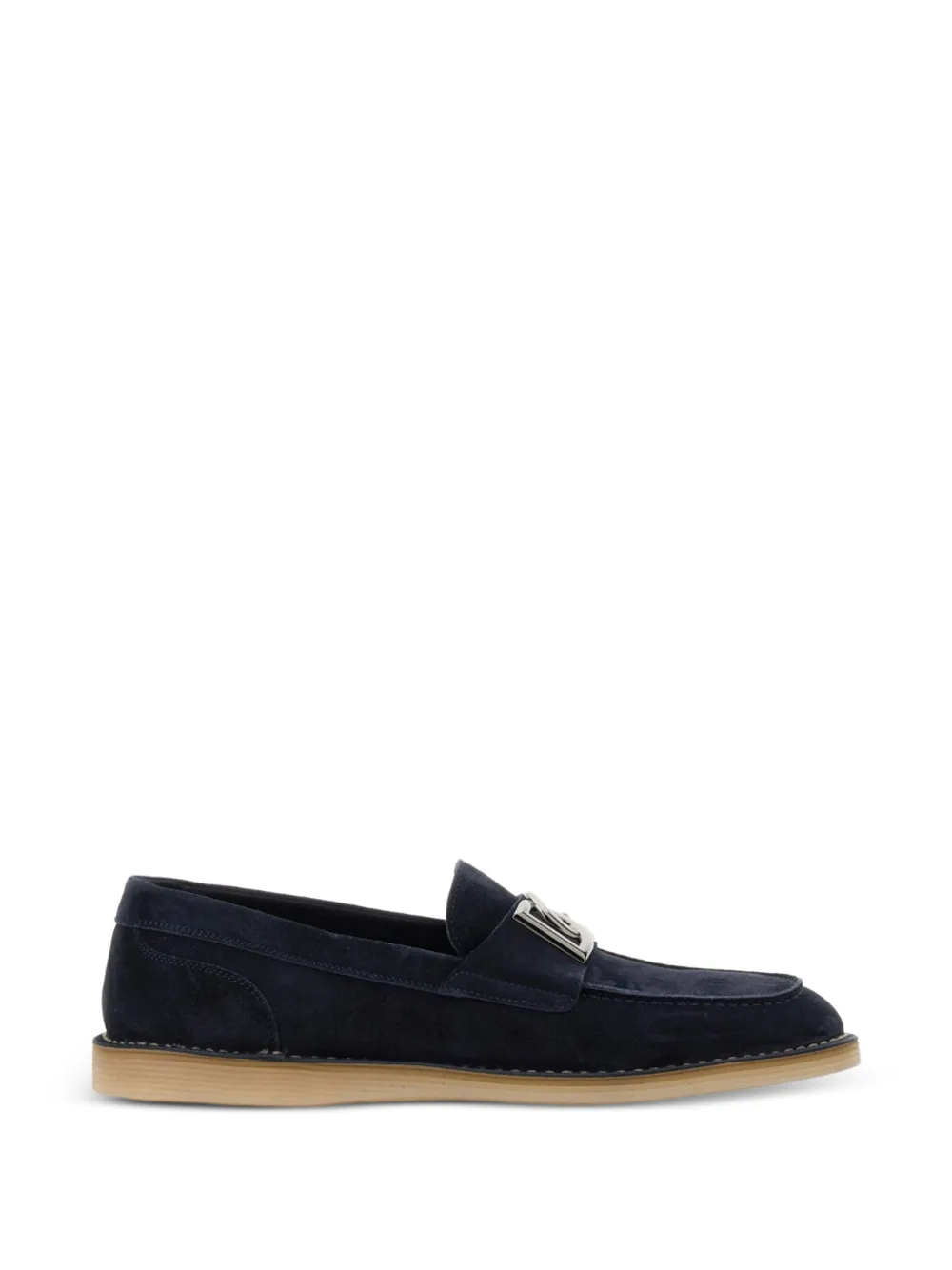 Dolce & Gabbana DG logo suede loafers - Blau