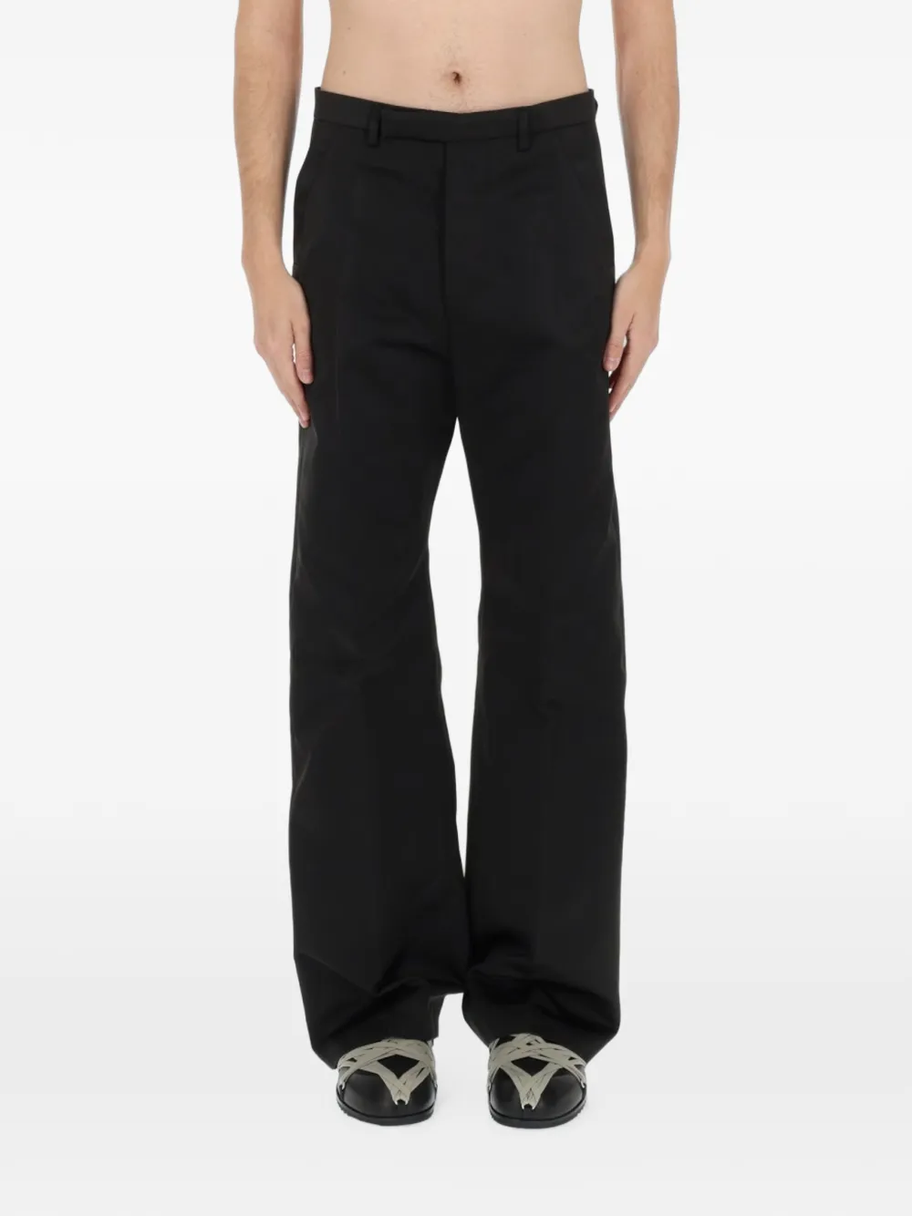 Rick Owens crepe-texture trousers