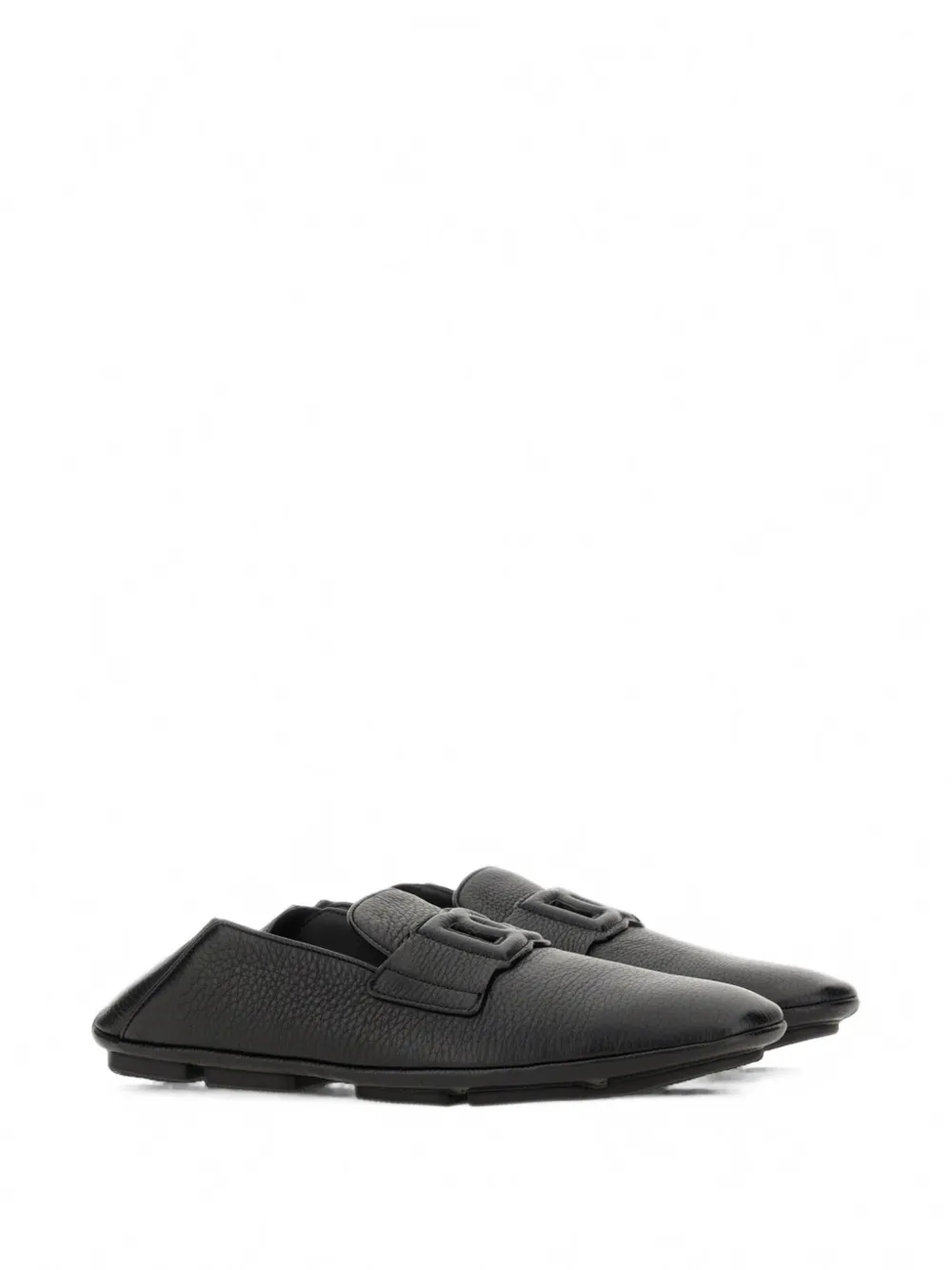 Dolce & Gabbana Driver logo-plaque leather loafers Zwart