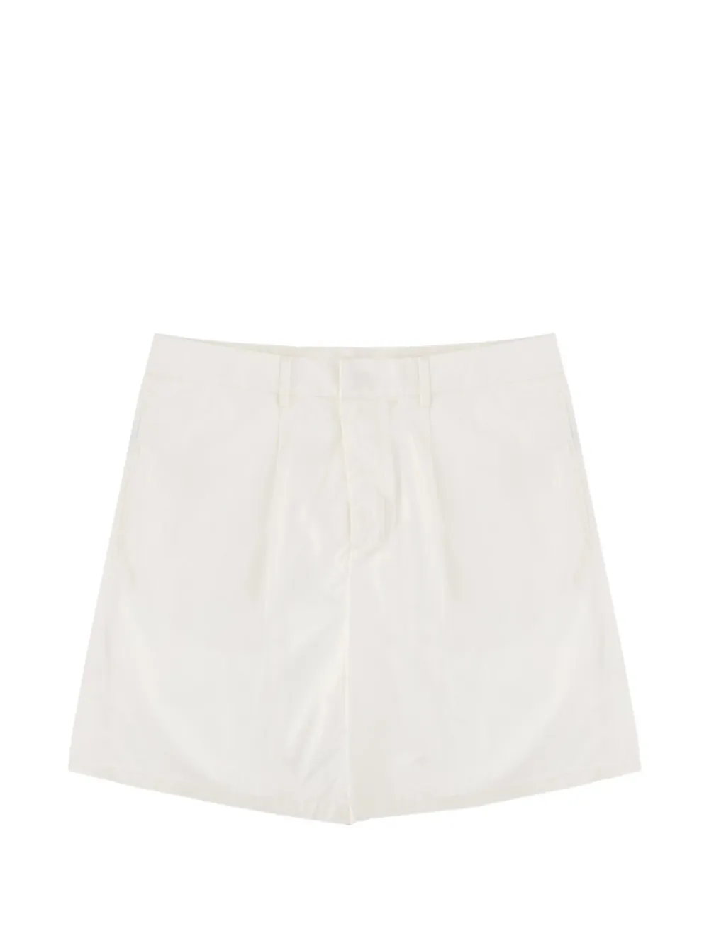 Emporio Armani short en coton à design plissé - Blanc