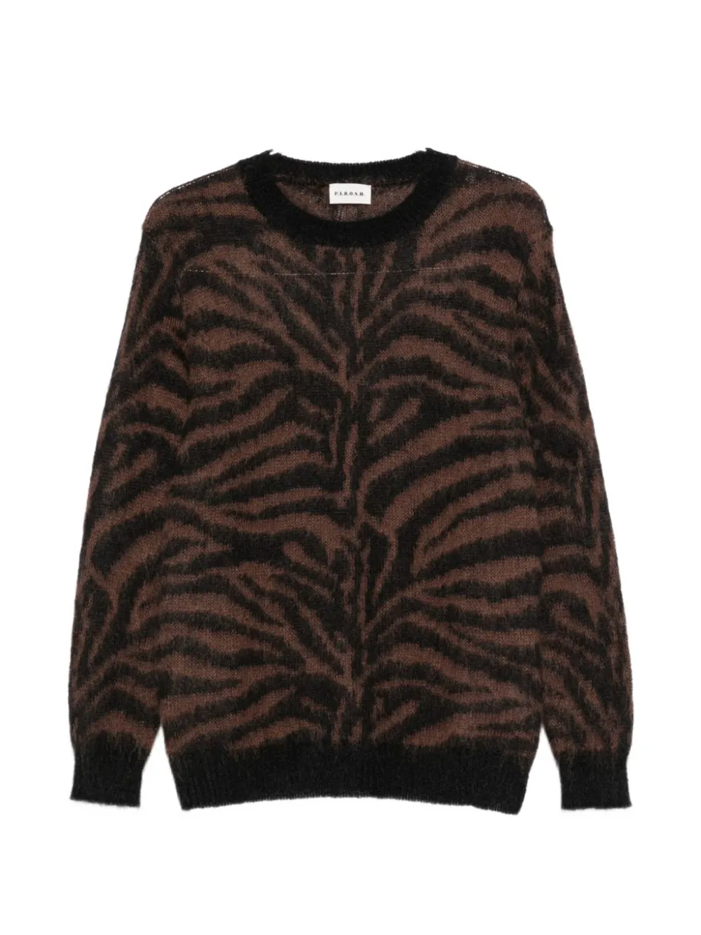 P.A.R.O.S.H. zebra-pattern wool sweater - Brown