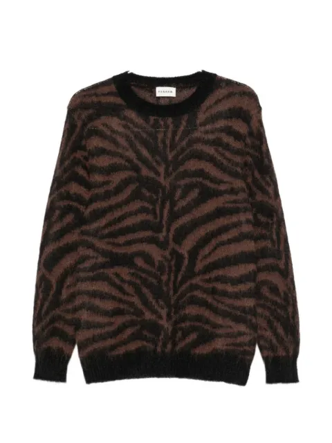 P.A.R.O.S.H. sweater i uld med zebramønster
