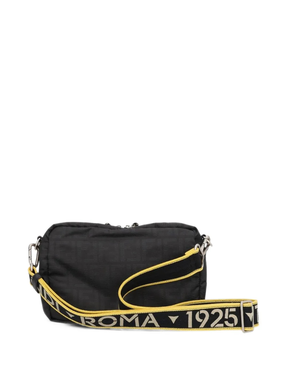 FENDI Camera black superlight FF zucca fabric bag Zwart