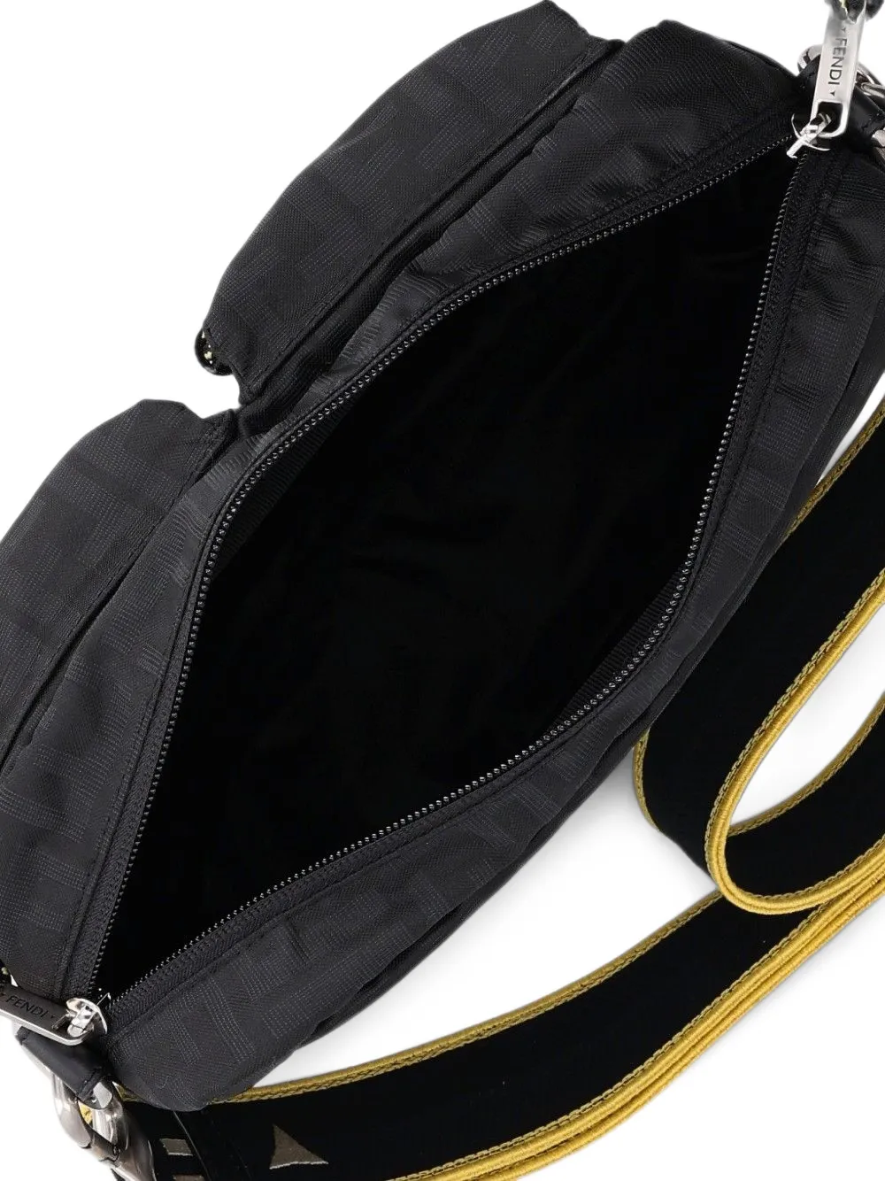 FENDI Camera black superlight FF zucca fabric bag Zwart