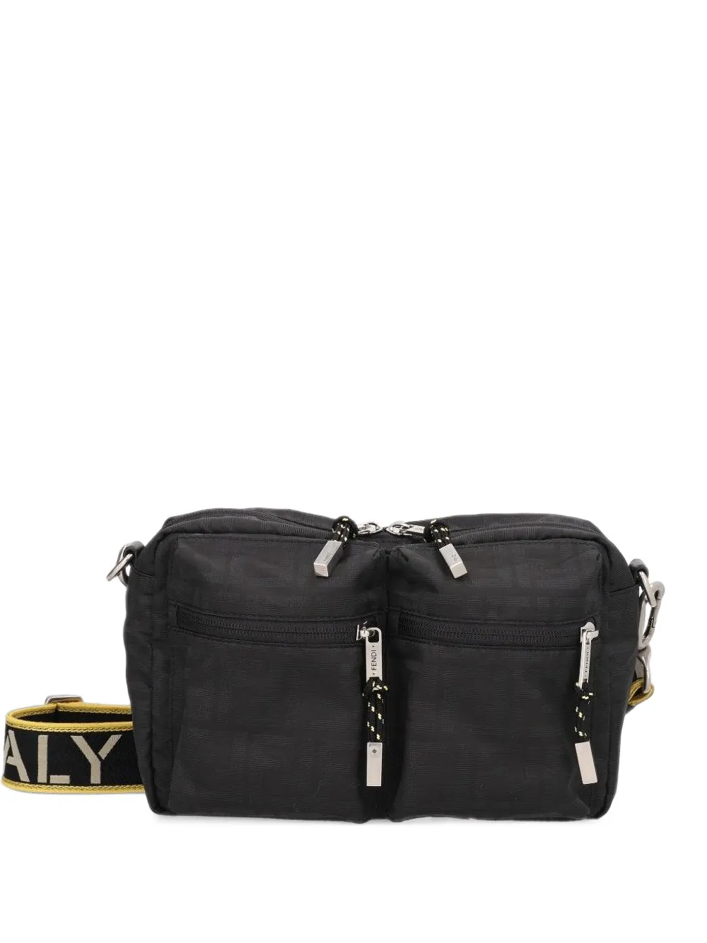 FENDI Camera black superlight FF zucca fabric bag - Nero