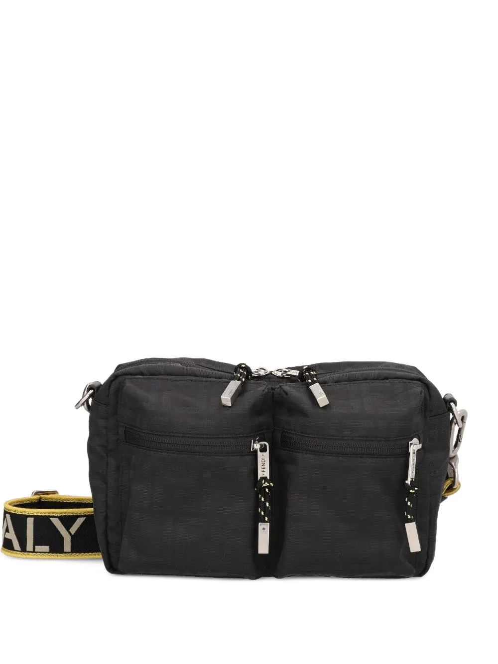 FENDI Camera black superlight FF zucca fabric bag - Nero