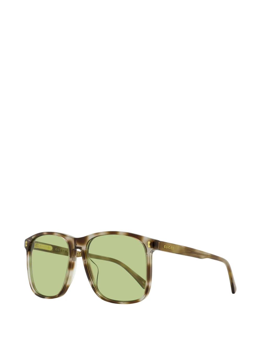 Gucci Eyewear Zonnebril met vierkant montuur Bruin