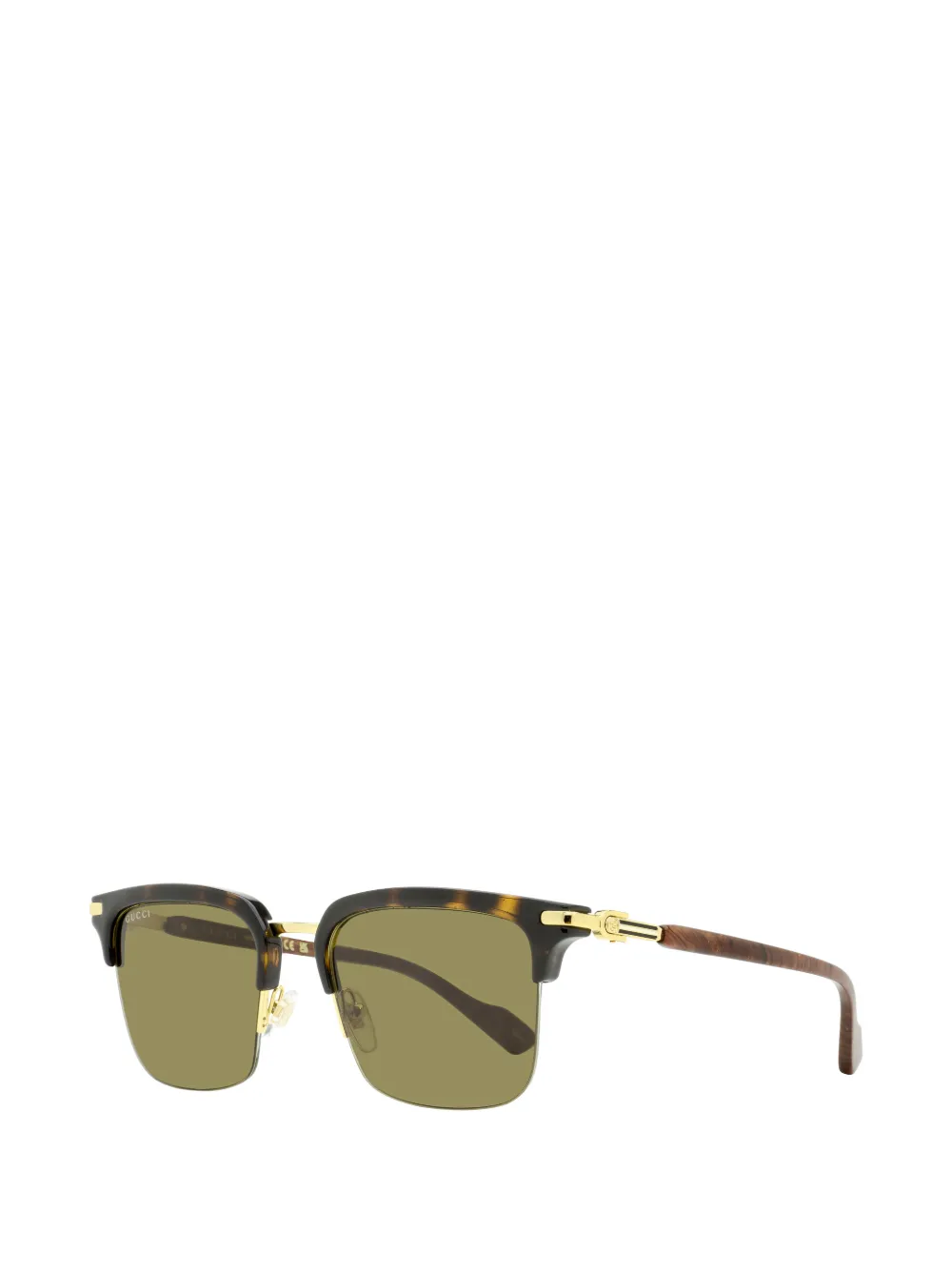 Gucci Eyewear Zonnebril met vierkant montuur Bruin