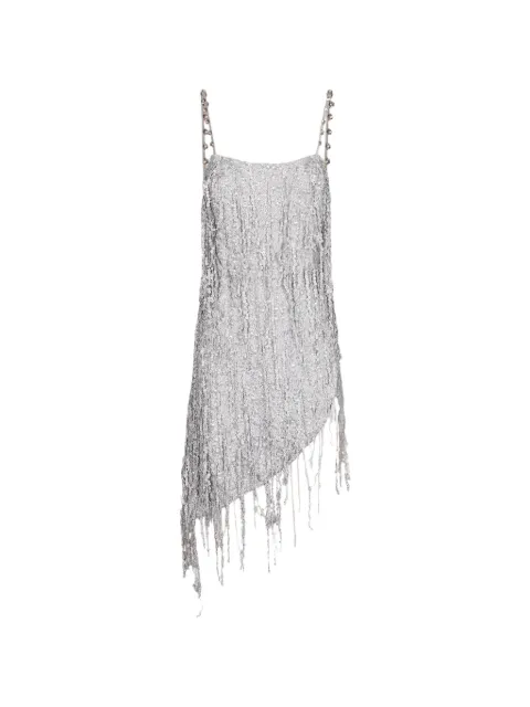 Amen sequined fringed mini dress