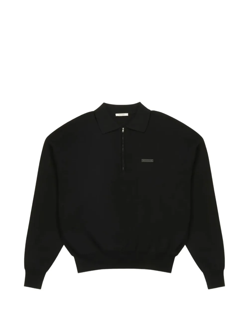 ENTIRE STUDIOS quarter-zip logo-plaque polo shirt