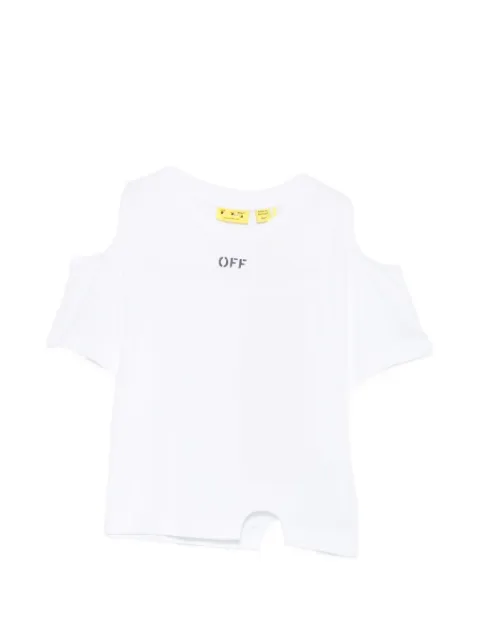 Off-White Kids cold-shoulder logo-print T-shirt