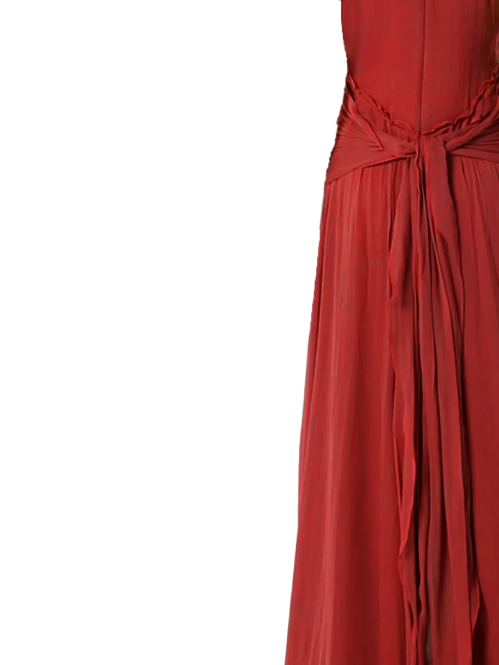 Blumarine ruffled rosette-detail maxi dress Rood