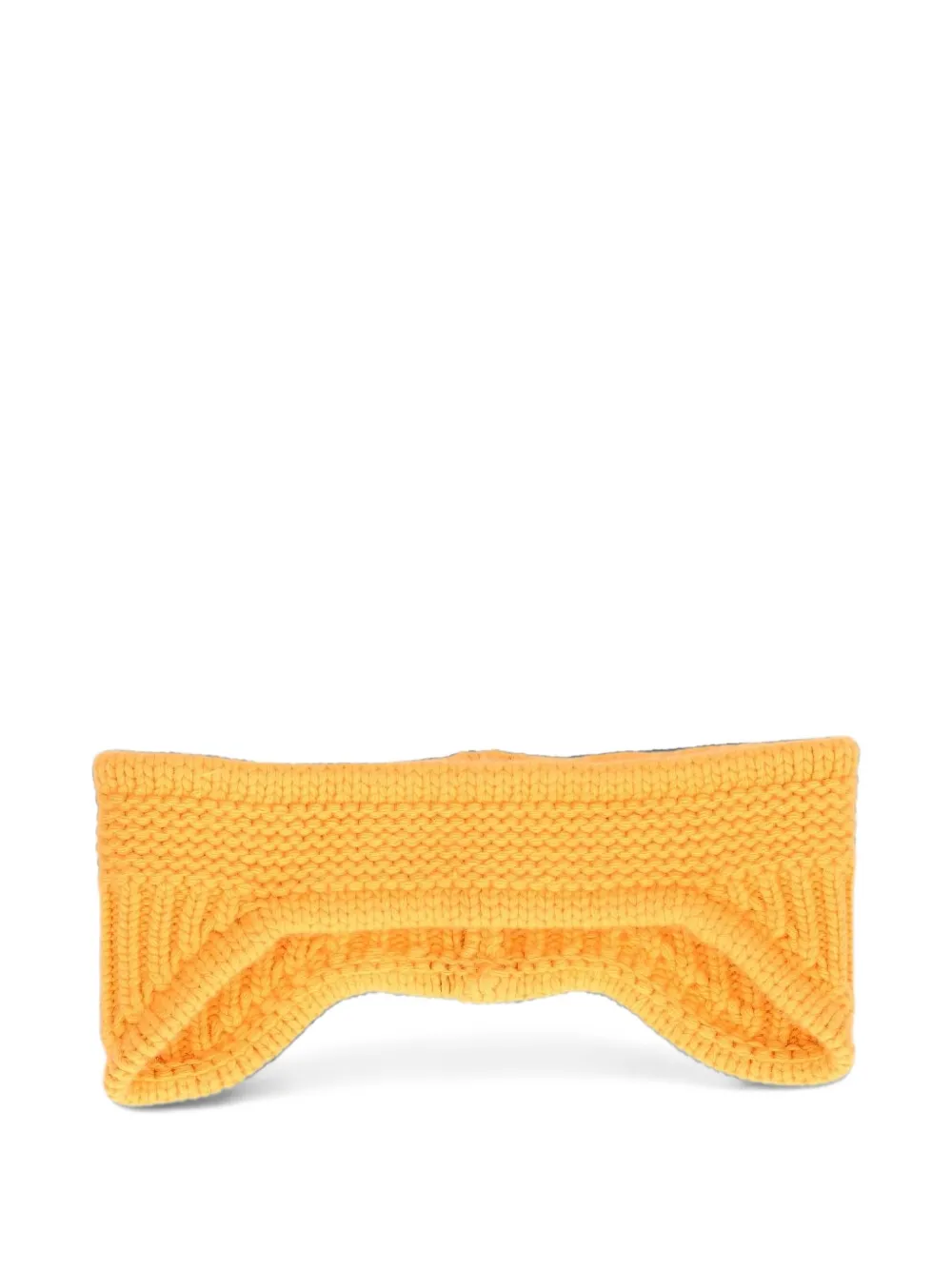 Miu wool and cashmere headband with ear flaps Geel