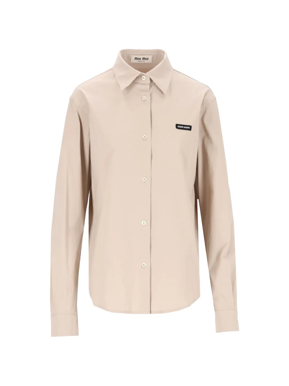 Miu Miu stretch poplin shirt - Tons neutres Miu Miu stretch poplin shirt - Tons neutres