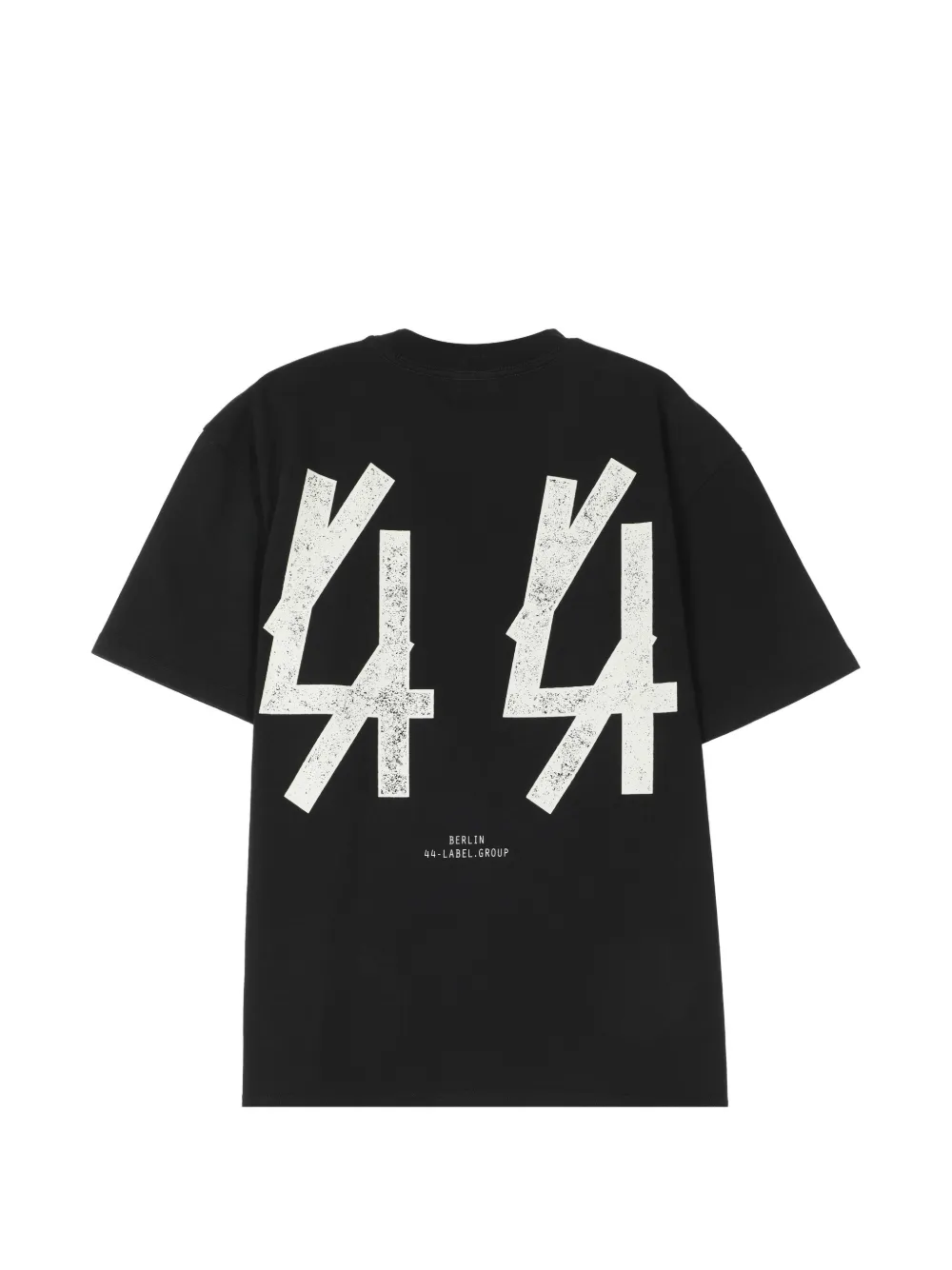 44 LABEL GROUP Katoenen T-shirt met logoprint Zwart