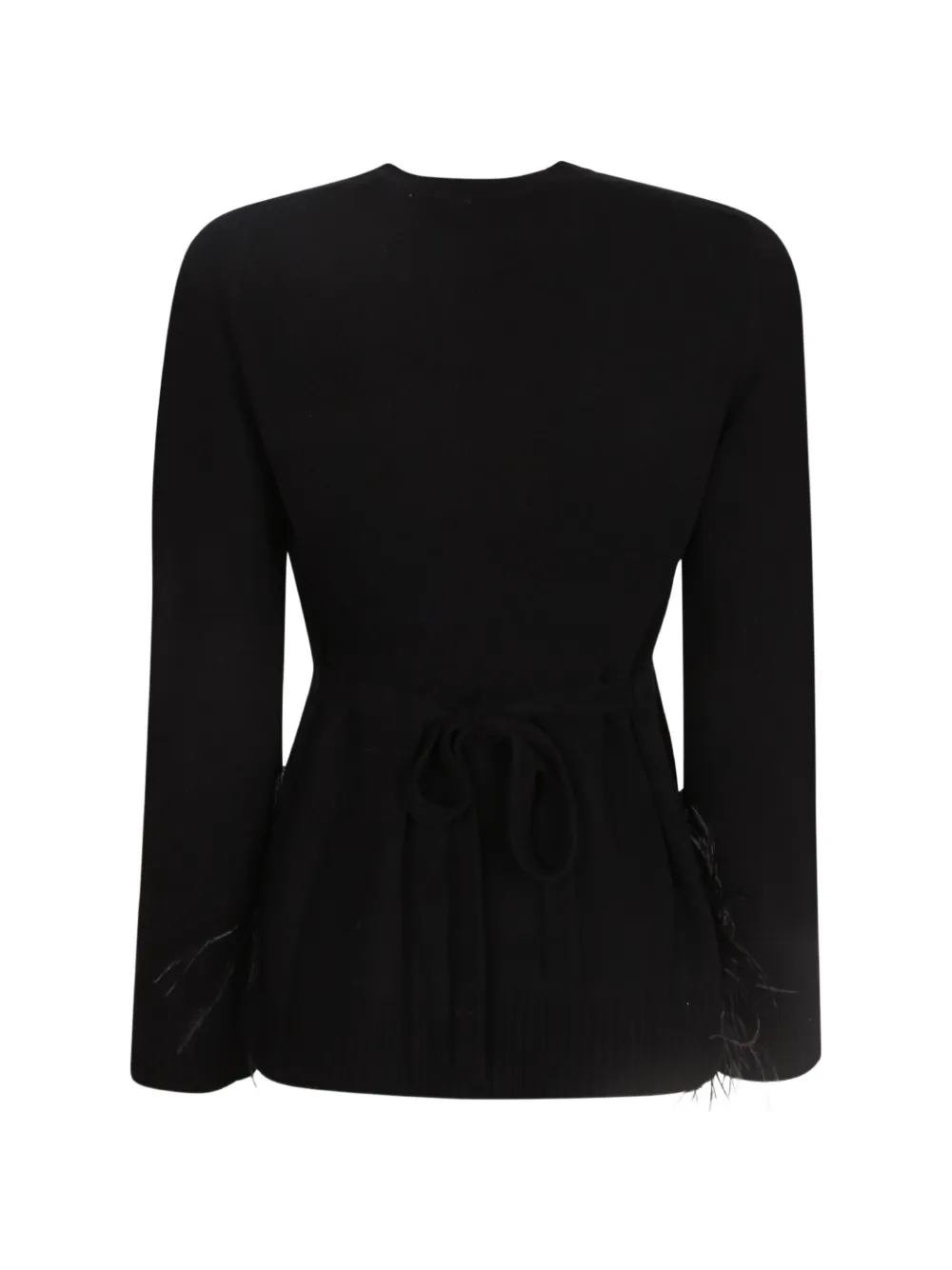 P.A.R.O.S.H. Lestat trui met veren afwerking Zwart